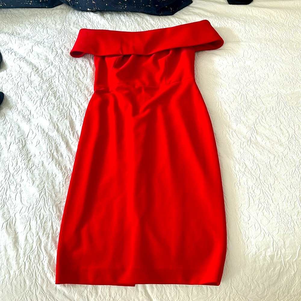 Calvin Klein fall wedding guest dress